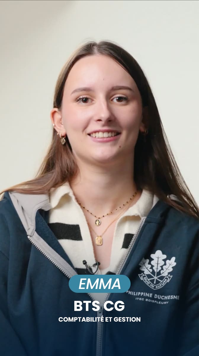 Portrait d'Emma, étudiante en BTS Comptabilité et Gestion